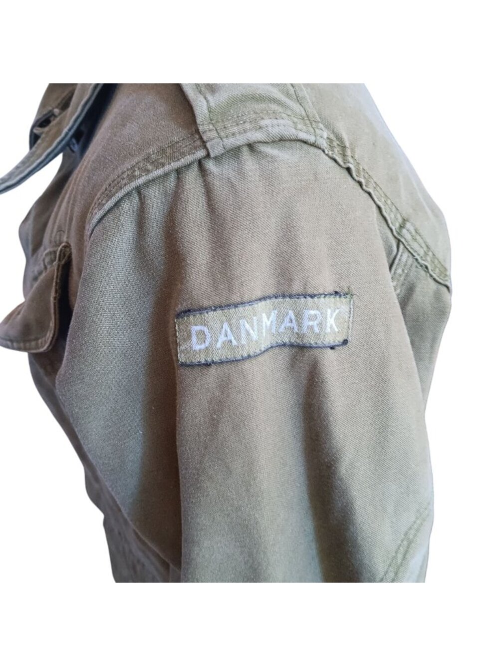 Medium Vintage Combat Jacket Danish Denmark M-58 Army Cargo Pockets Field